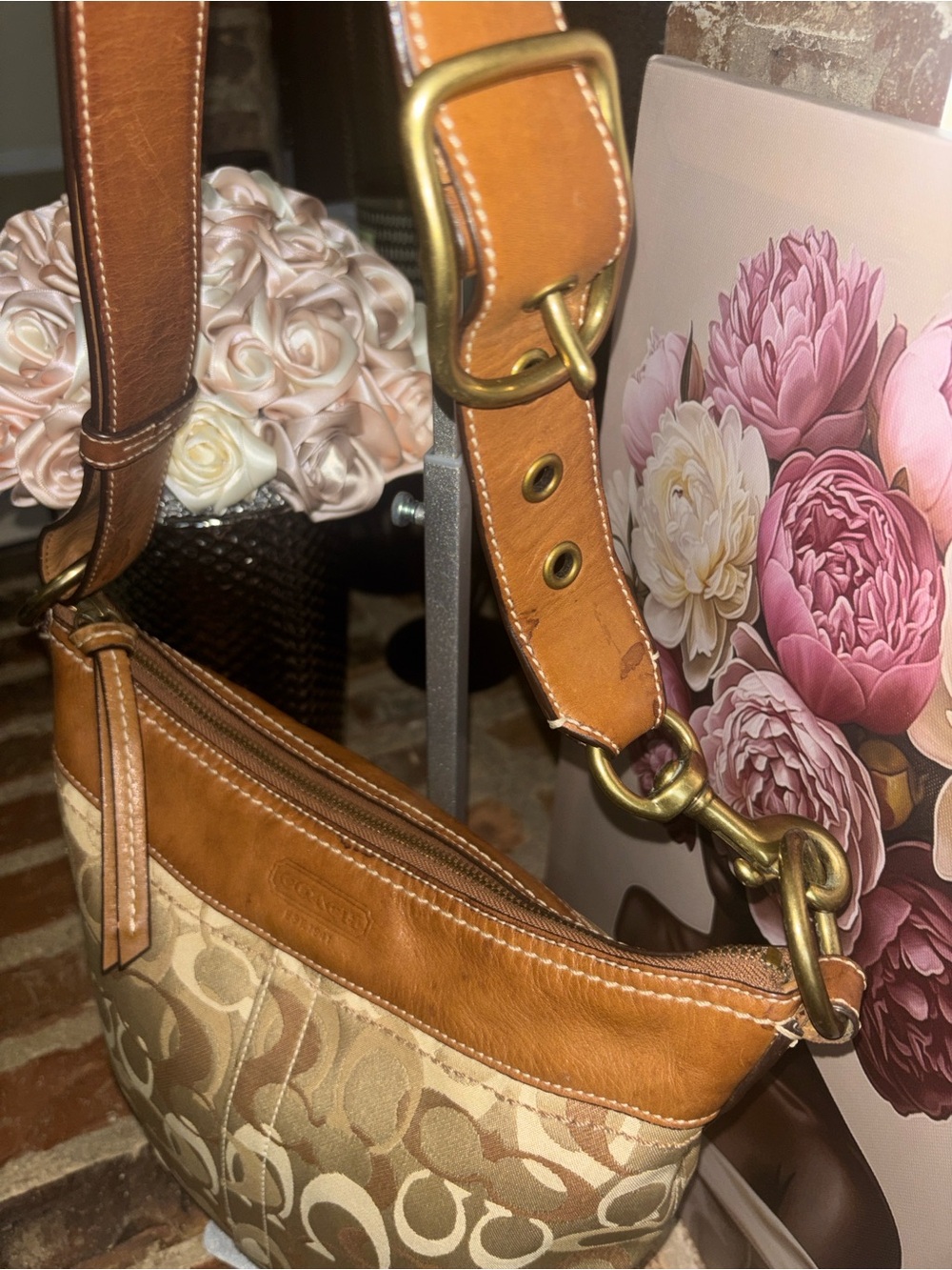 Coach Signature Boho bag Beige and Brown 2006 - Picture 4 of 9